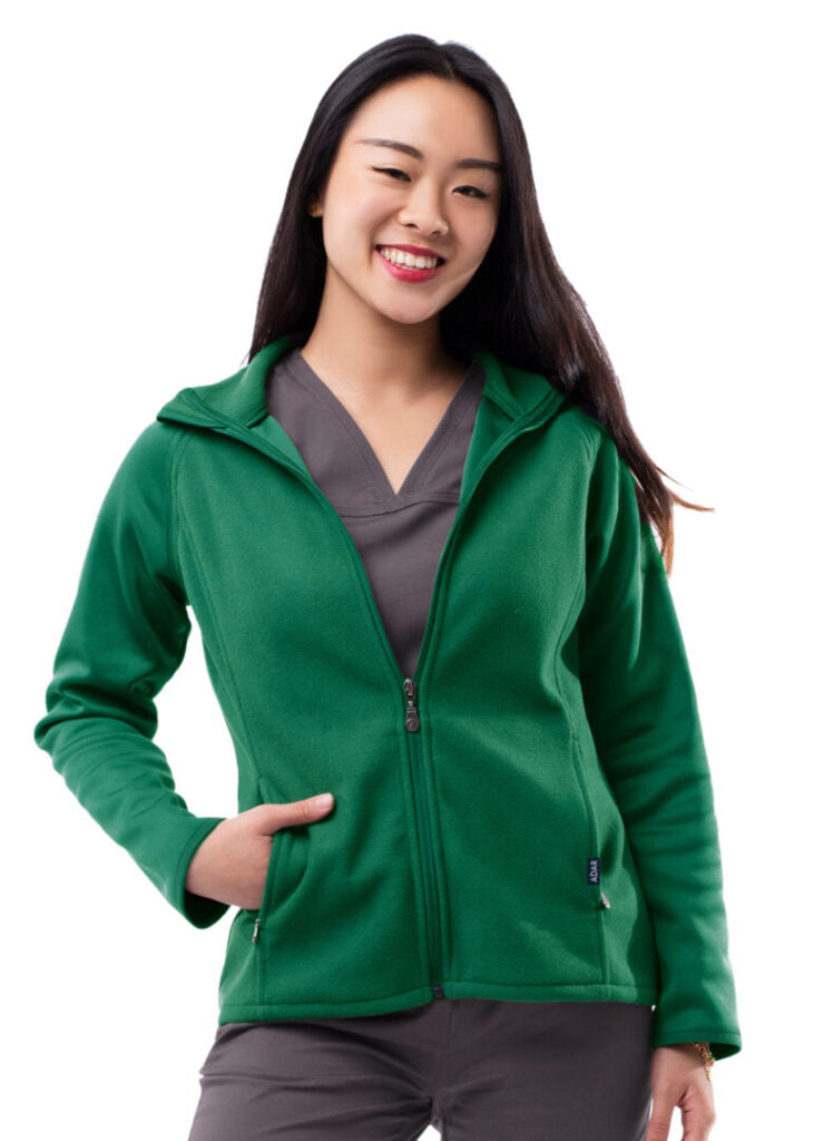 Adar Pro Fleece Jacket For Women - Bonded Fleece Warm-Up Jacket