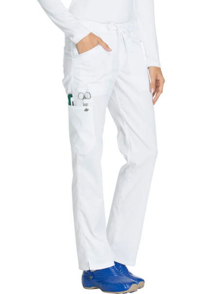 Pantalones médicos Dickies Essence de tiro medio, pierna recta y cordón ajustable en liquidación