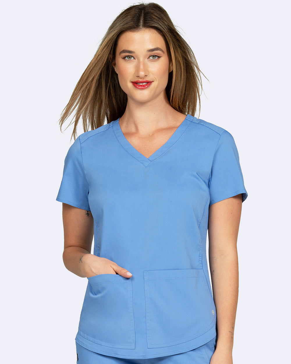 Yale Women's Soho Side Knit Scrub Top