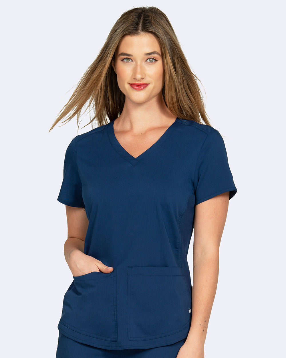 Yale Women's Soho Side Knit Scrub Top