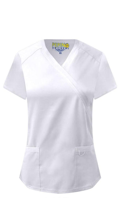 Pepino Uniforms Mock Wrap Scrub Top