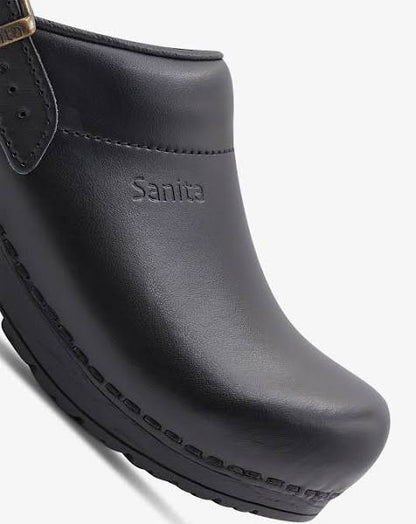 Sanita Black Ingrid Open Back Shoes