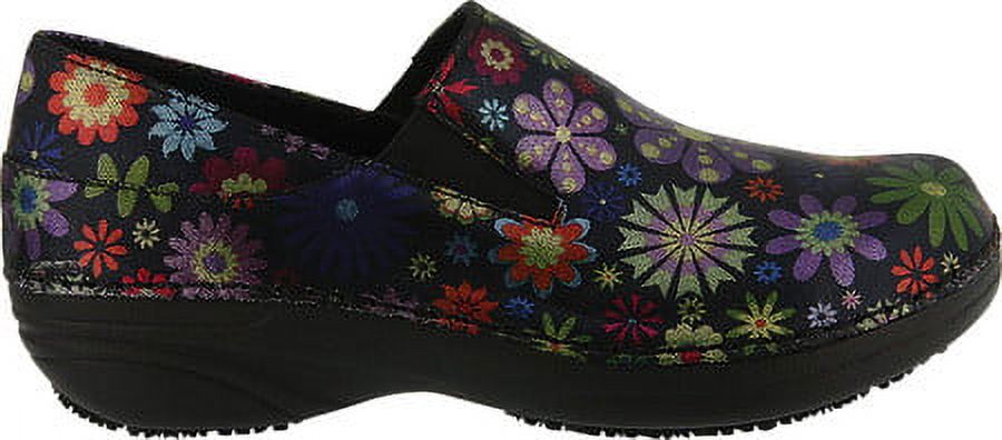 Clearance Spring Step Black Flower Power Manila Shoes