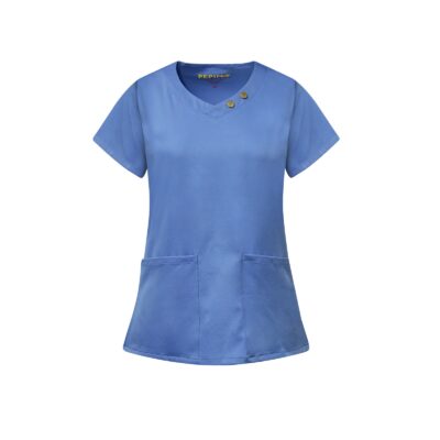 Pepino Uniforms Button V-Neck Top