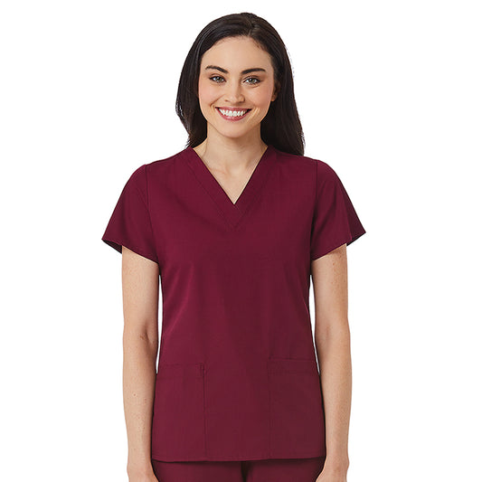 Maevn Red Panda V-Neck 2-Pocket Scrub Top