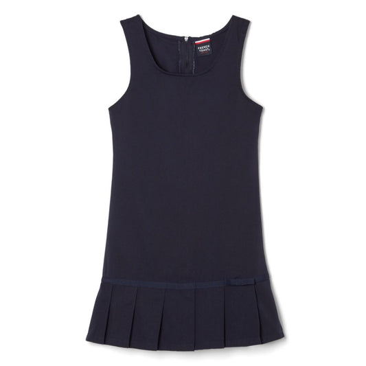 French Toast Vestido estilo jersey plisado con lazo de cinta para niñas