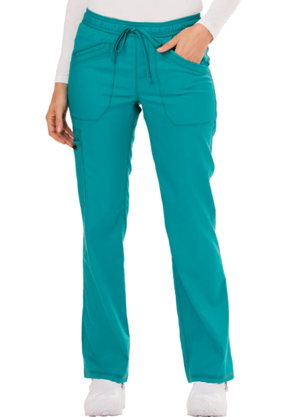 Pantalones médicos Dickies Essence de tiro medio, pierna recta y cordón ajustable en liquidación