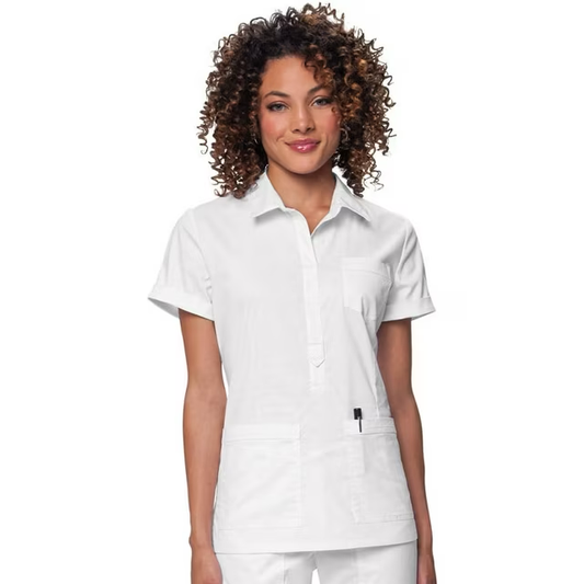 Blusa médica con cuello Felicia elástica Koi en oferta