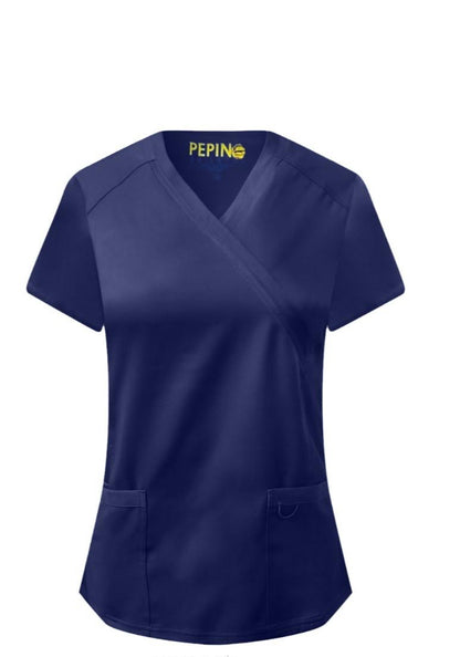 Pepino Uniforms Mock Wrap Scrub Top