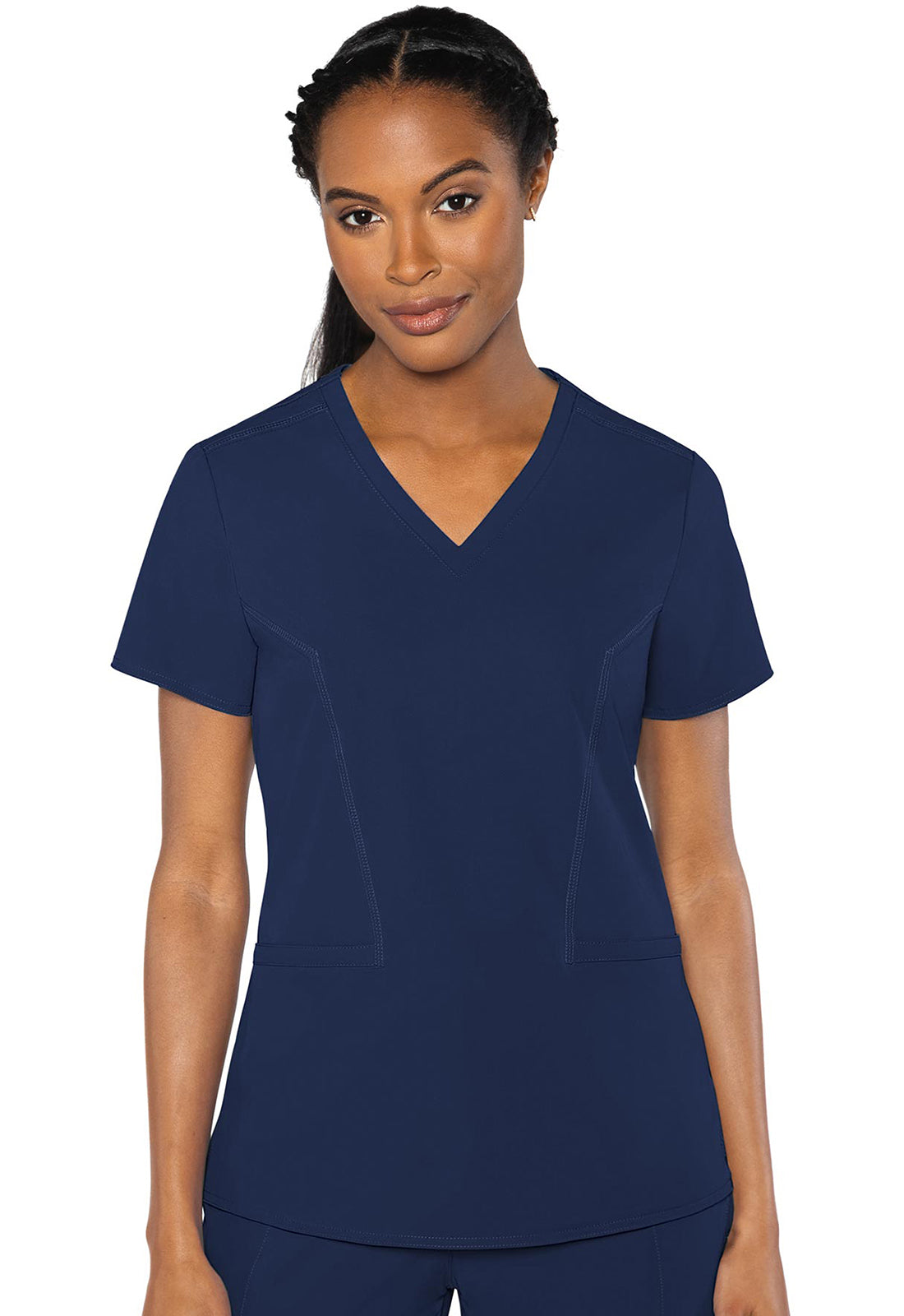 Clearance Med Couture Peaches Double V-Neck Top