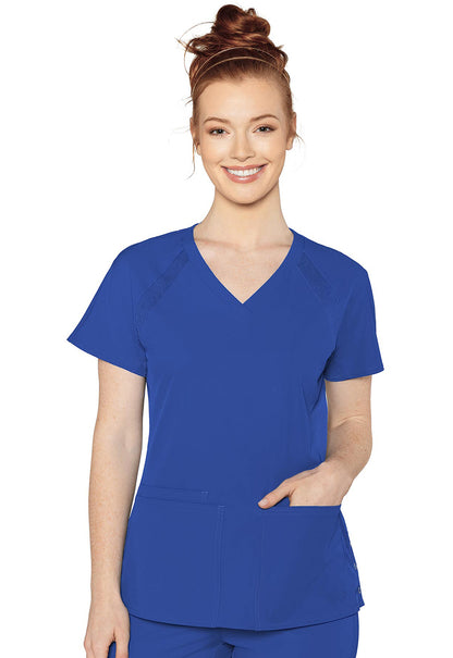 Clearance Med Couture Peaches Raglan Scrub Top