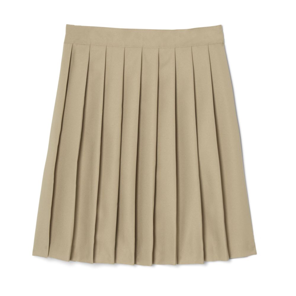 French Toast Girls Adjustable Waist Mid Length Pleated Skirt