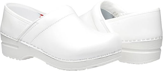 Sanita White PU Coated Leather Shoes