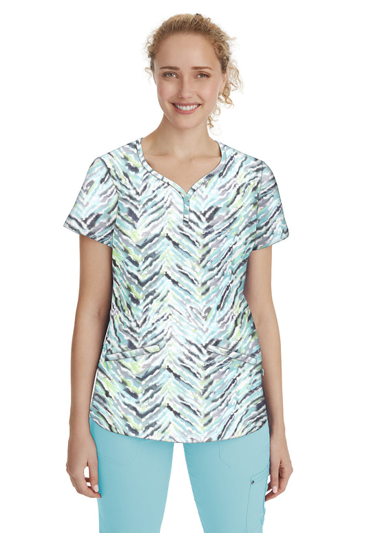 Clearance Healing Hands Premiere Label Seabrook Printed Isabel Scrub Top