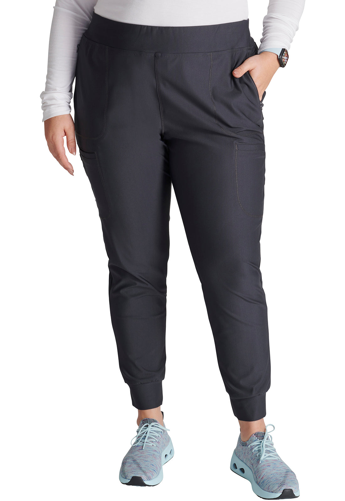 Cherokee Form Mid Rise Tapered Leg Drawstring Jogger