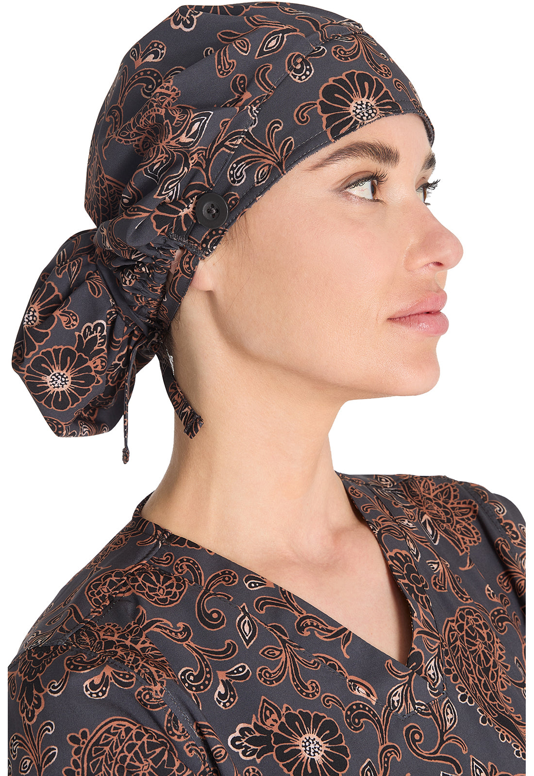 Dickies Prints Unisex Western Floral Bouffant Scrub Cap