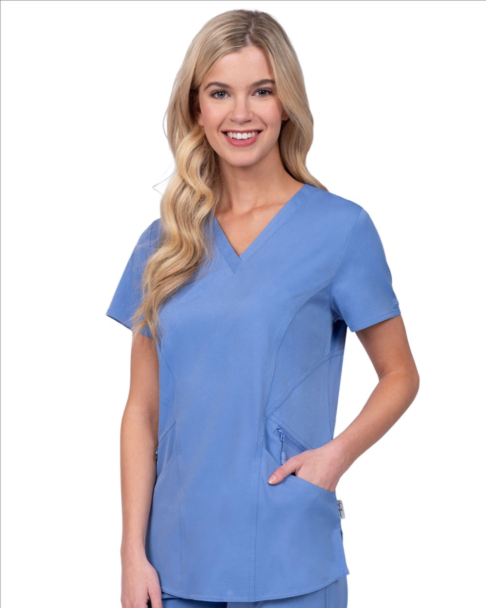 Yale Women's Back Knit Scrub Top