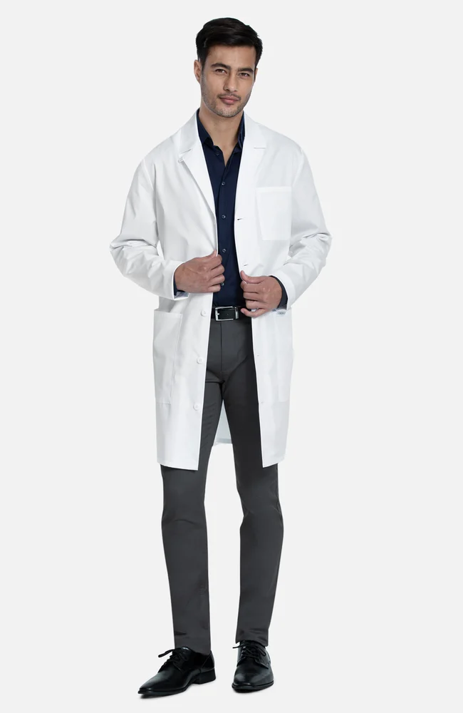Project Lab by Cherokee Mens 38" Button Front Lab Coat