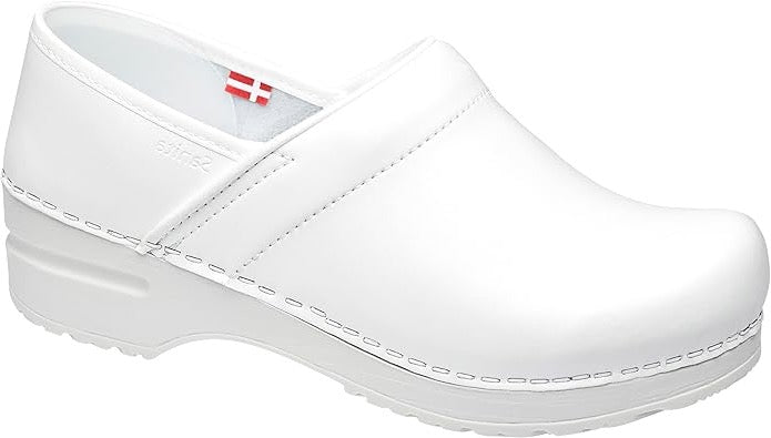 Sanita White PU Coated Leather Shoes