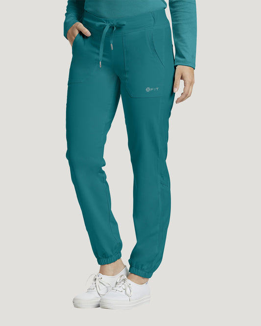 Pantalón jogger de corte cruzado blanco