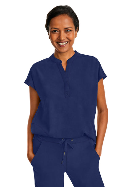 Blusa médica con etiqueta morada Journey Tuck In de Healing Hands