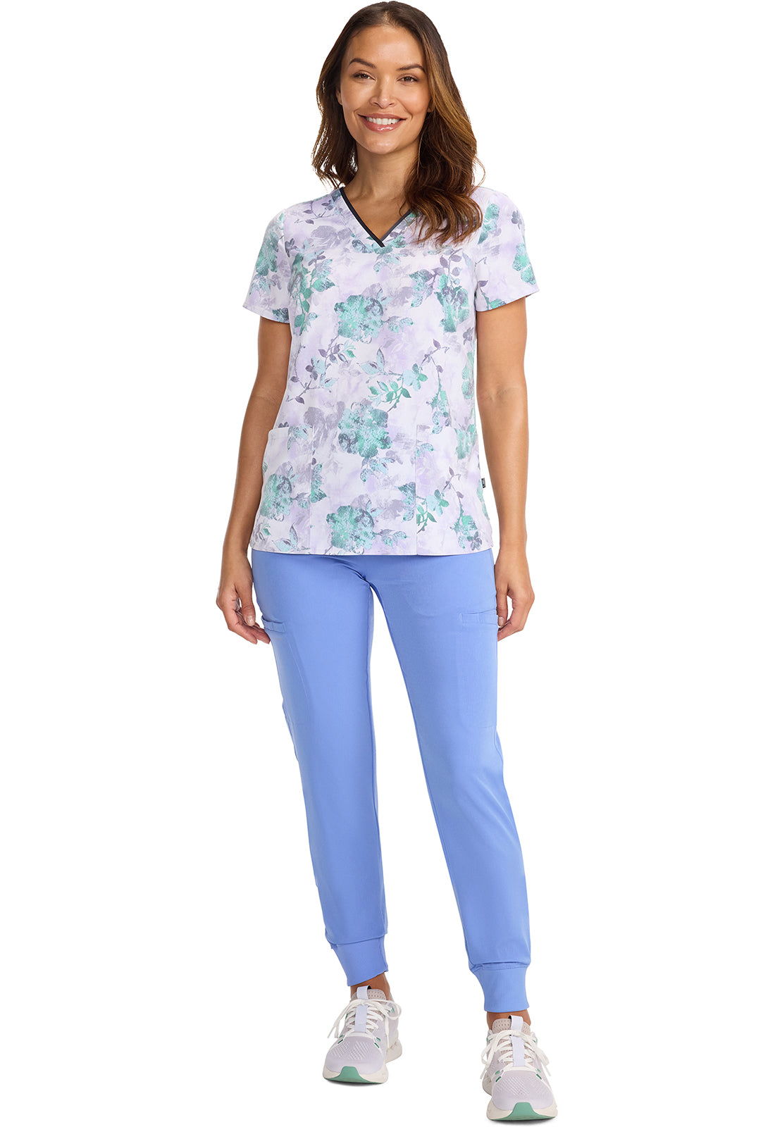 Blusa médica estampada Quiet Petals Amanda de Healing Hands HH Works