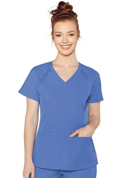 Clearance Med Couture Peaches Raglan Scrub Top