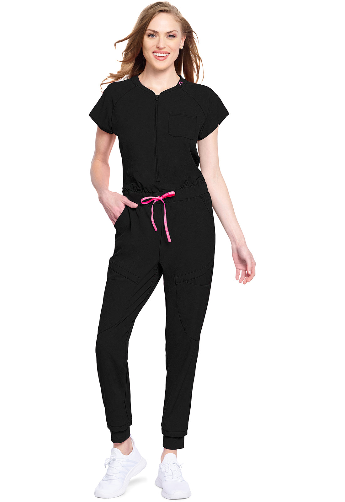 Med Couture Amp Zip Front Jumpsuit