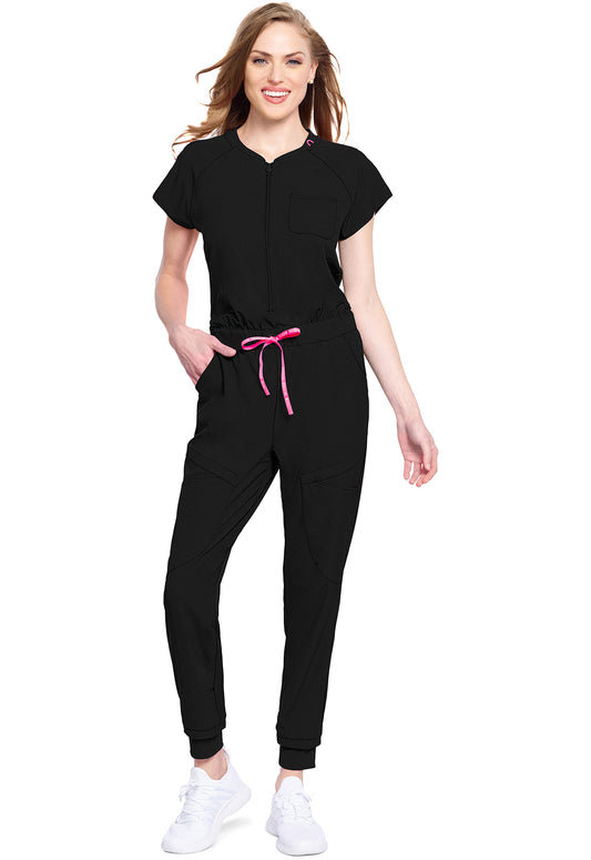 Med Couture Amp Zip Front Scrub Jumpsuit