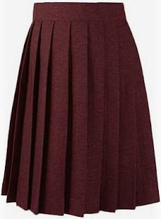 French Toast Girls Adjustable Waist Mid Length Pleated Skirt