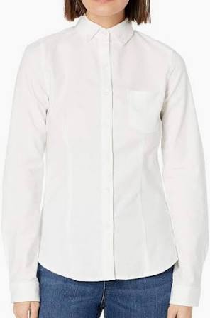 Lee Uniforms Juniors Long Sleeve Stretch Oxford Blouse