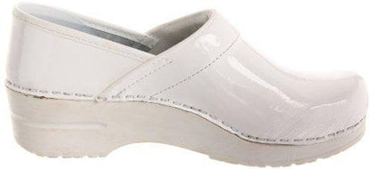 Clearance Sanita White Professional Celina Patent Leather Shoes