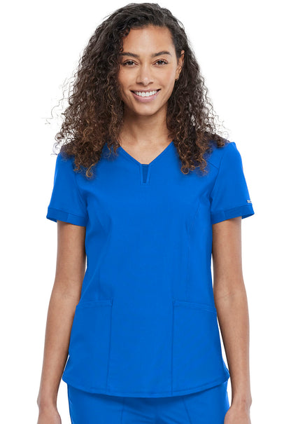 Cherokee Form V-Neck Mesh Scrub Top