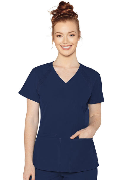 Clearance Med Couture Peaches Raglan Scrub Top