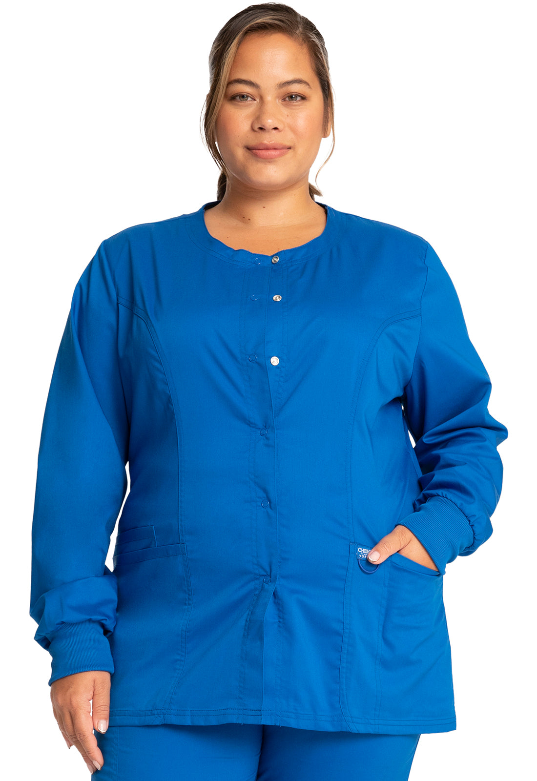 Cherokee Workwear Revolution Snap Front Scrub Jacket