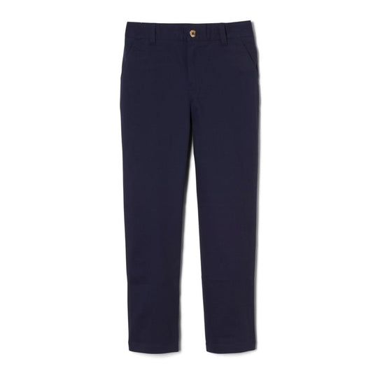 French Toast Pantalones chinos de sarga de corte recto y elástico con cintura ajustable para niños