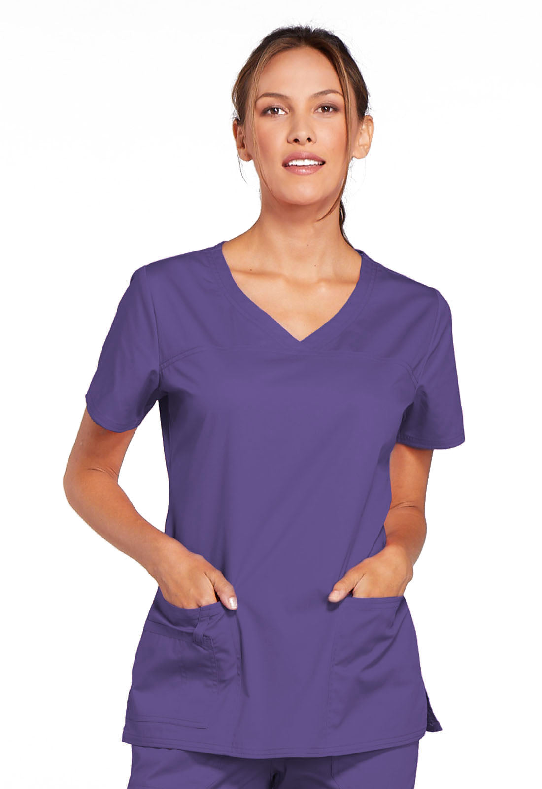 Liquidación Cherokee Workwear Core Stretch Top con cuello en V