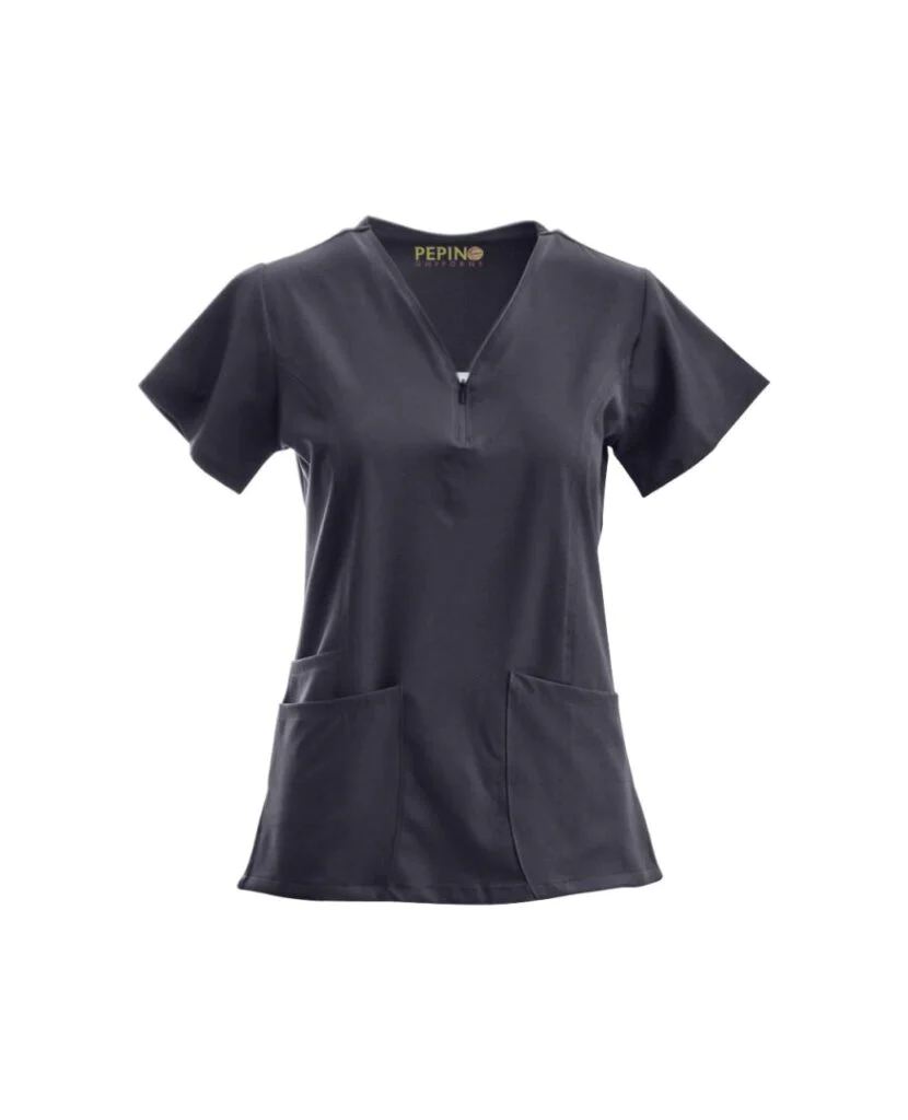 Pepino Uniforms Zipper Front Scrub Top