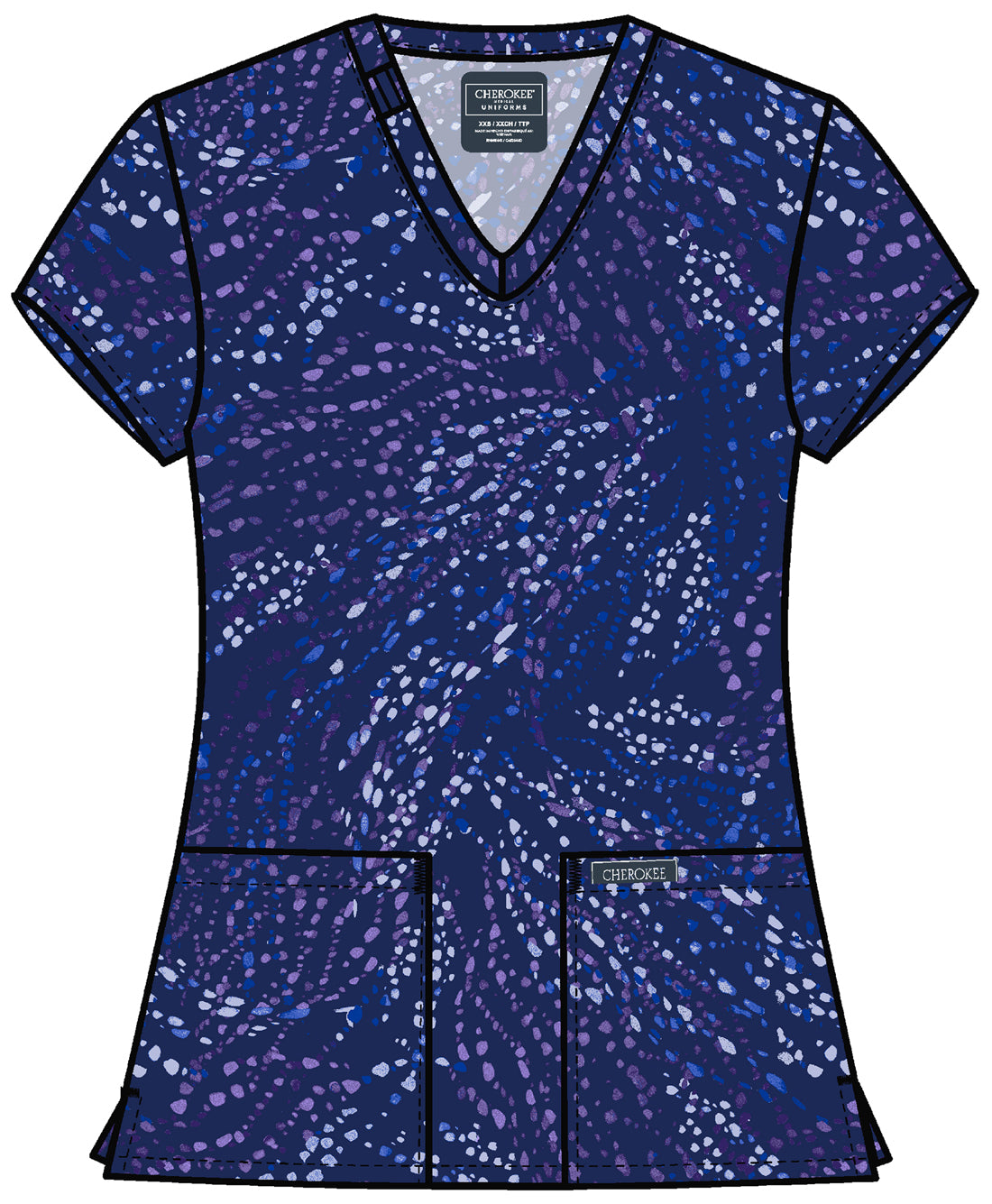 Blusa médica con estampado original Wild Specks de Cherokee