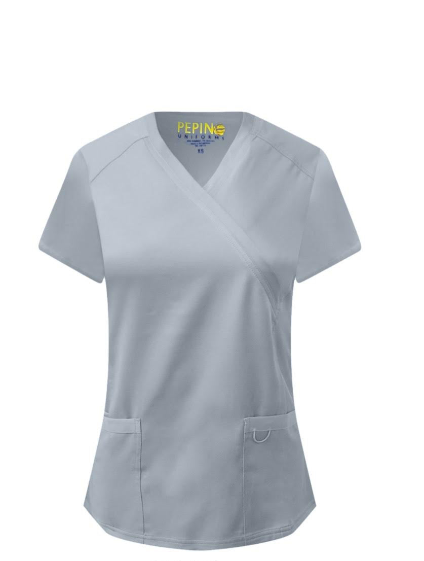 Pepino Uniforms Mock Wrap Scrub Top