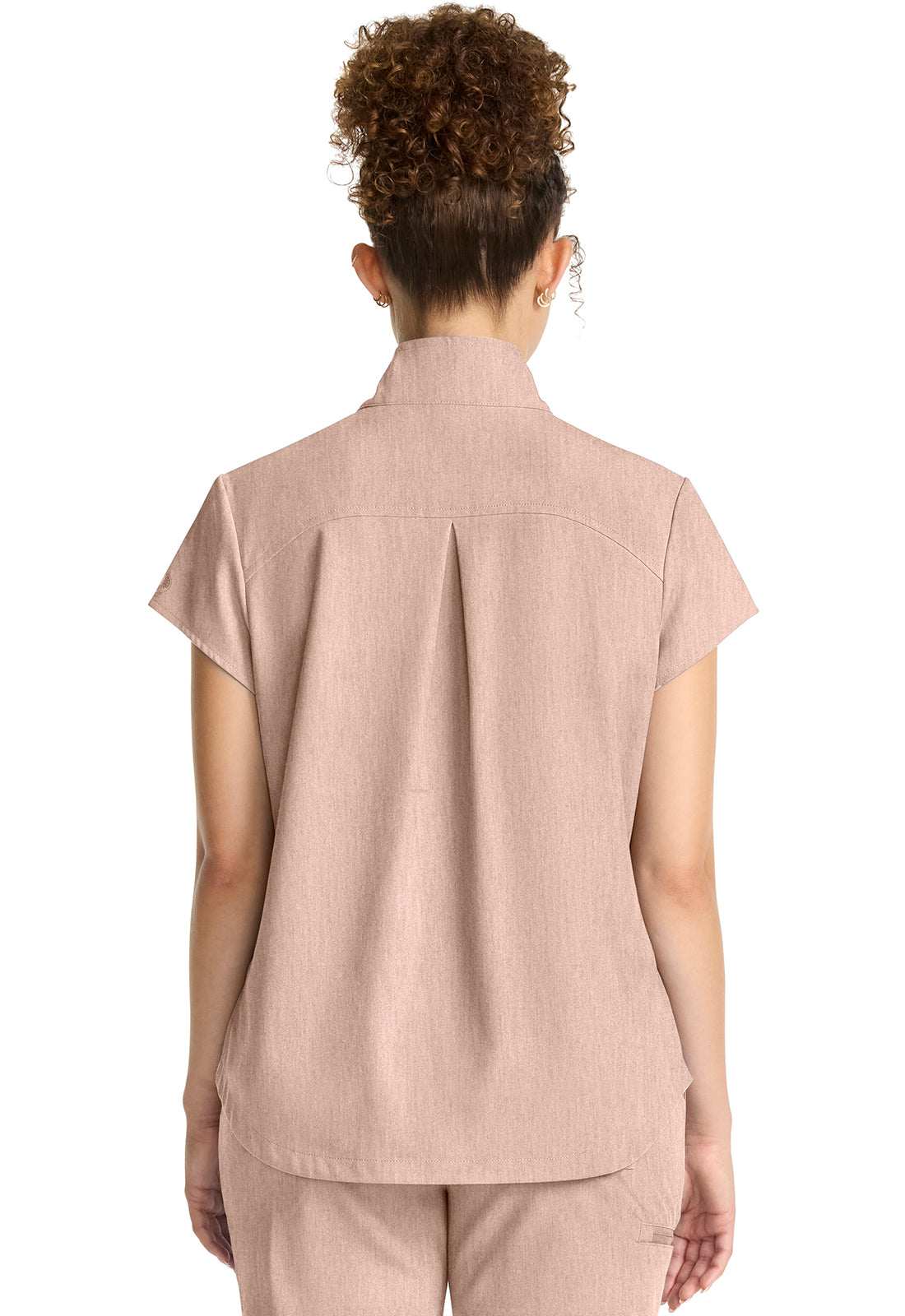 Healing Hands Quest Bella Partial Zip Stand Collar Tuck-In Top