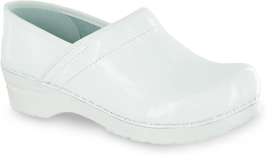 Chaussures Sanita en cuir verni blanches Pro