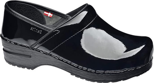 Chaussures Sanita Pro en cuir verni noires