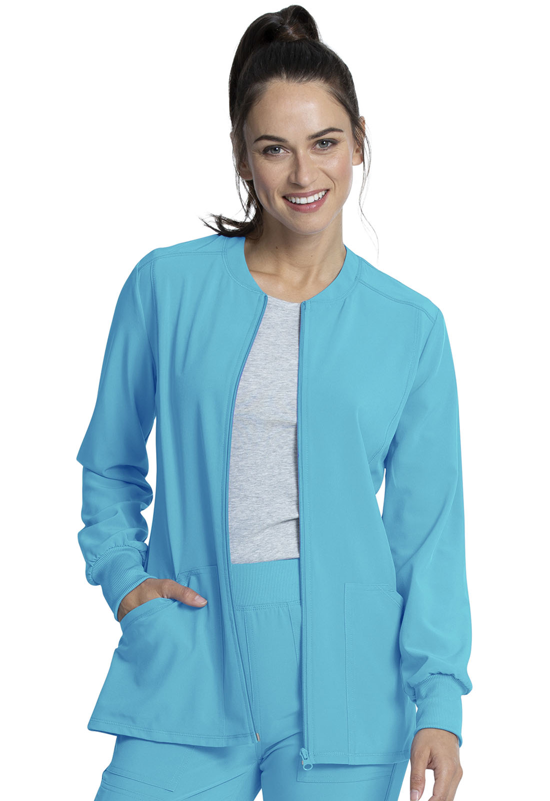 Cherokee Allura Zip Front Scrub Jacket