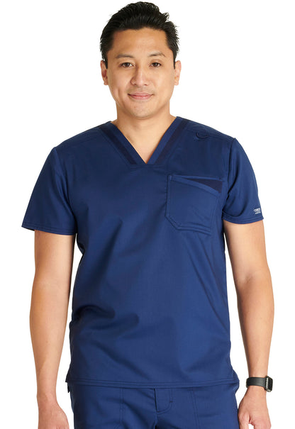 Haut d'hôpital à col en V et à empiècement Cherokee Workwear Revolution pour homme